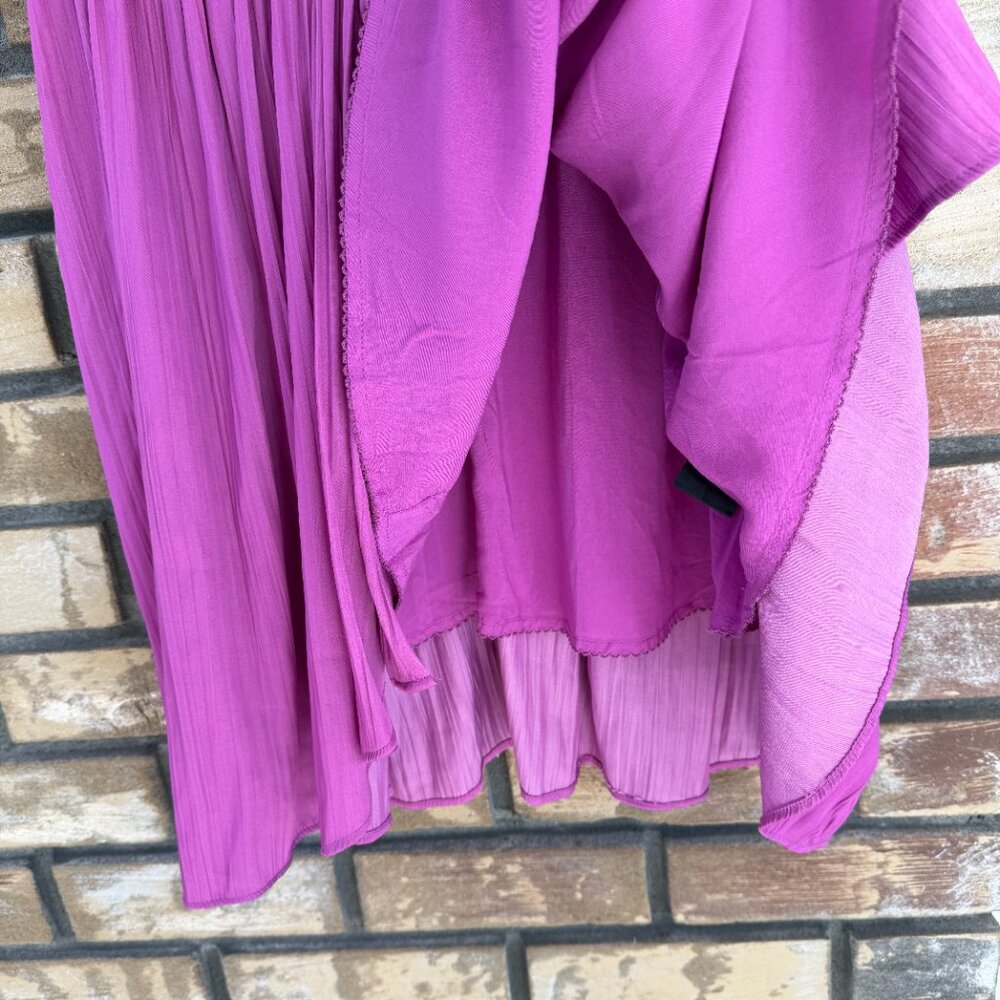 By Anthropologie Amethyst Purple Satin Mini Dress 8 - Picture 8 of 15